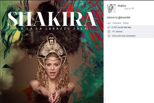 Shakira (fot. screen z Facebook.com)