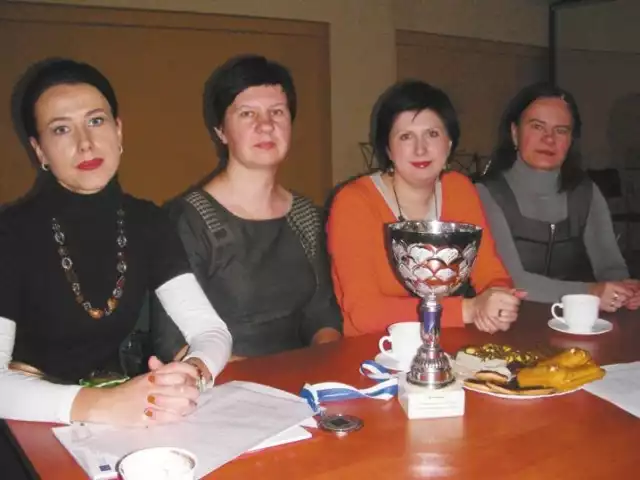 Podczas sobotniego spotkania Stowarzyszenia Omega, w Gminnym Ośrodku Kultury w Czeremsze, od lewej: Urszula Sawicka, Irena Paszkowska, Maria Magdalena Kolada - Kuzub, Małgorzata Łapińska