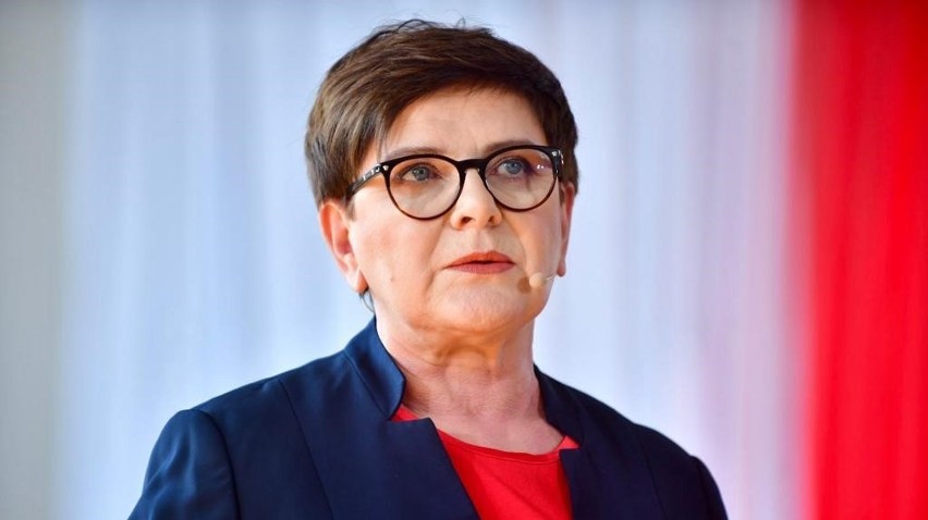 Beata Szydło podczas spotkania z mieszkańcami Sandomierza,...