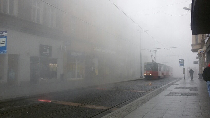 Pożar w centrum Katowic