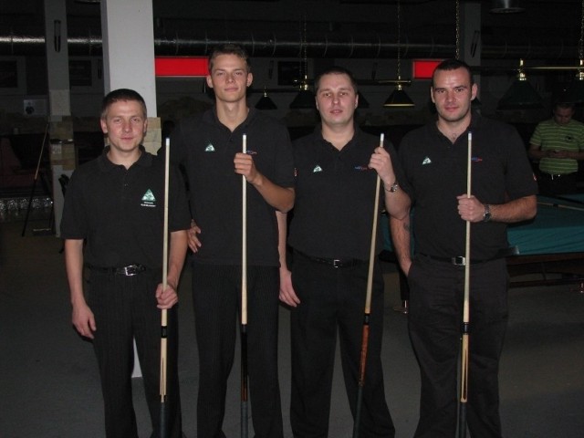 Drużyna Pino sprzed 5 lat, gdy wróciła do I ligi &#8211; od lewej Wojciech Gosk, Michał Kędzior, Krzysztof Drąka, Szymon Majoch.