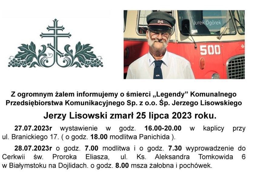 Nie żyje Jerzy Lisowski czyli "Jurek Ogórek", słynny kierowca zabytkowego Jelcza