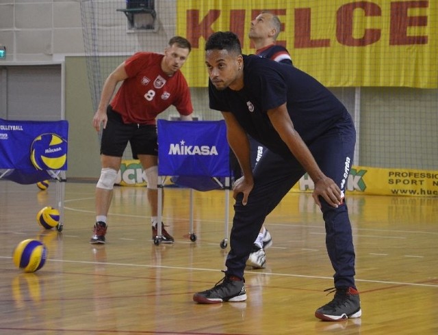 Kubańczyk Jorge Luis Sanchez Salgado na treningu w Effectorze Kielce.