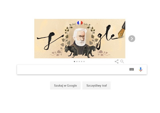 Dziś Google dało Doodle. Bohaterem jest Victor Hugo. Kim był bohater dzisiejszego obrazka Google?