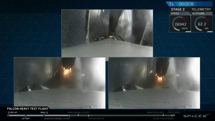 Start rakiety Falcon Heavy na żywo odniósł sukces. Rakieta stworzona przez SpaceX, której szefem jest Elon Musk poleciała na Marsa (wideo)