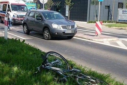 Nie  wiadomo jeszcze kto zawinił: kierowca czy rowerzysta?