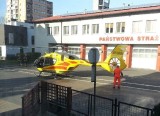 Wypadek w Rybniku. Poparzony chemicznie mężczyzna trafił do szpitala. Lądował LPR