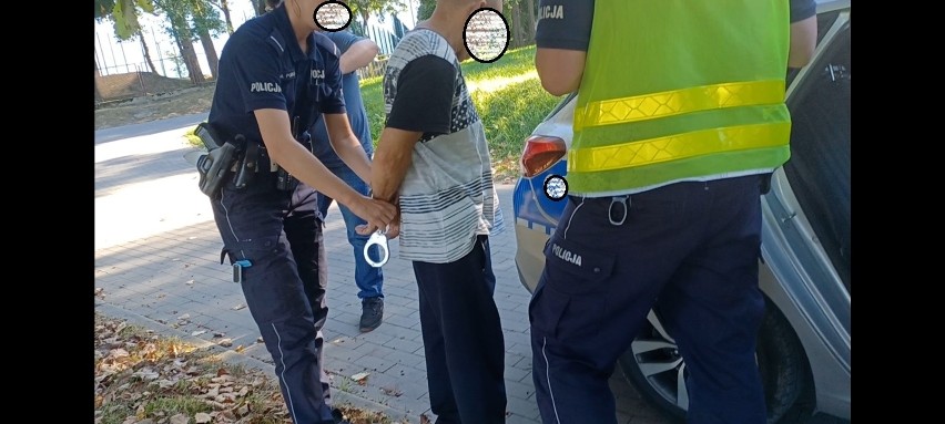 Policja przejęła 65-latka, skuła i zabrała do KPP w Tucholi