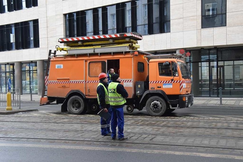 Awaria trakcji tramwajowej przy ul. Piłsudskiego