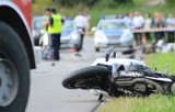 Wypadek motocyklisty na DK86 na węźle Murcki w Katowicach, przy zjeździe na A4 w kierunku Wrocławia.