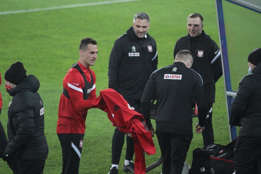 Trening reprezentacji Polski na stadionie Ruchu Chorzów...