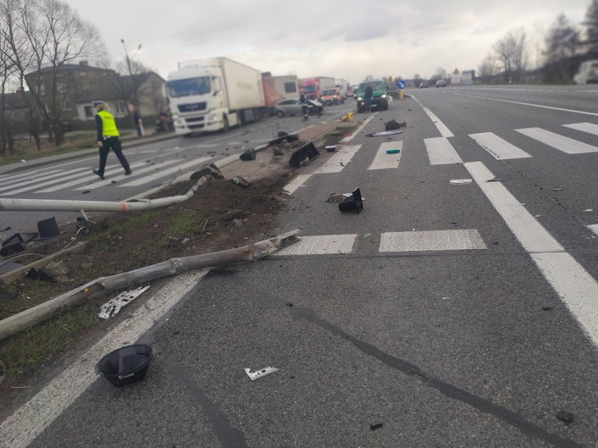 Wypadek na S1 w Wojkowicach