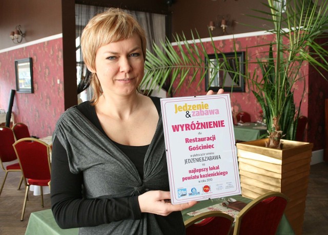 Restauracja Gościniec z Kozienic została laureatem naszego plebiscytu na najlepsze lokale w powiecie kozienickim. Dyplom odebrała Aneta Panek, właścicielka lokalu.