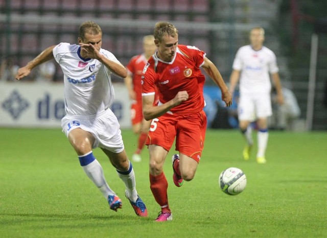 Eduards Visnjakovs - autor dwóch goli dla Widzewa w ostatnim do tej pory meczu Widzewa z Koroną w Łodzi