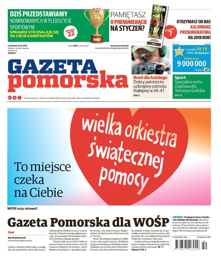 Dobrze jest pomagać. Licytujemy dla WOŚP fotoreportaż i zdjęcie w Pomorskiej!