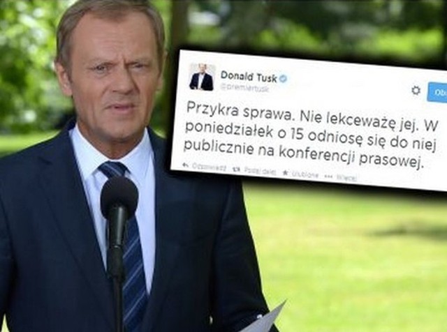 Komentarz premiera Tuska na Twitterze w sprawie afery taśmowej
