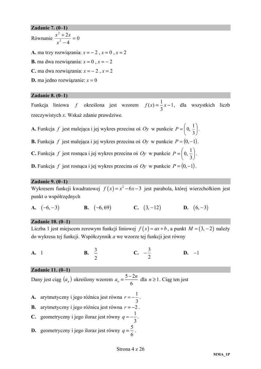 Matura 2018 MATEMATYKA. Odpowiedzi, arkusze. ZADANIA MATURALNE MATEMATYKA 2018! Sprawdź, co było na matematyce ARKUSZE, ODPOWIEDZI 7.05.2018