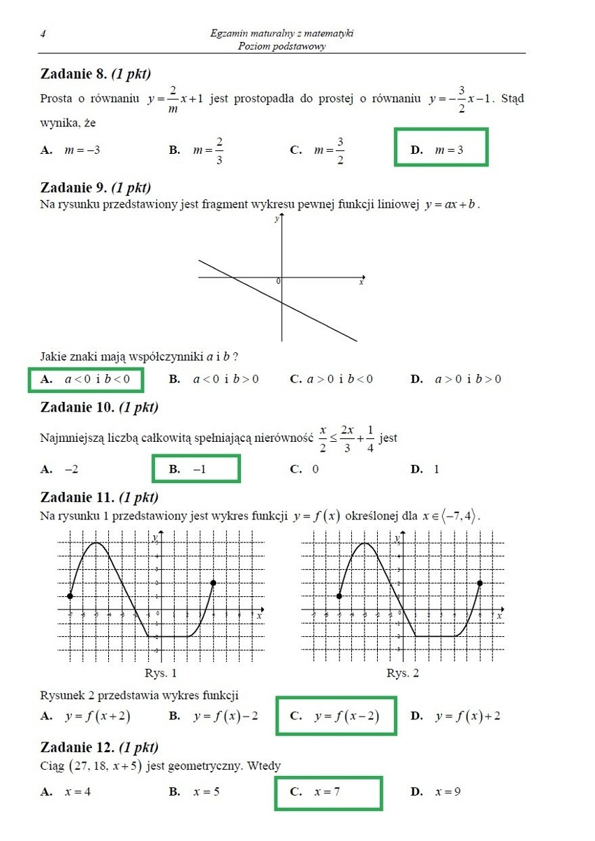 MATURA 2013 z CKE. Matematyka - poziom podstawowy [ARKUSZE, ODPOWIEDZI]