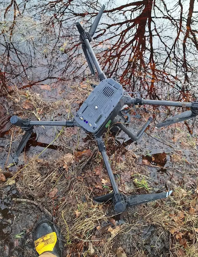 Dron uciekinier odnaleziony