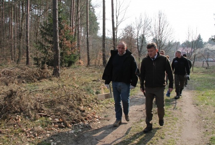 Wojewoda lubuski wraz z urzędnikami i funkcjonariuszami sadził w czwartek las bukowy