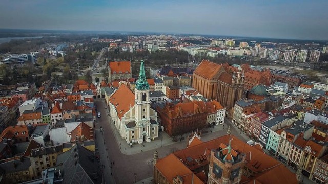 Tak wygląda Toruń widziany okiem drona.