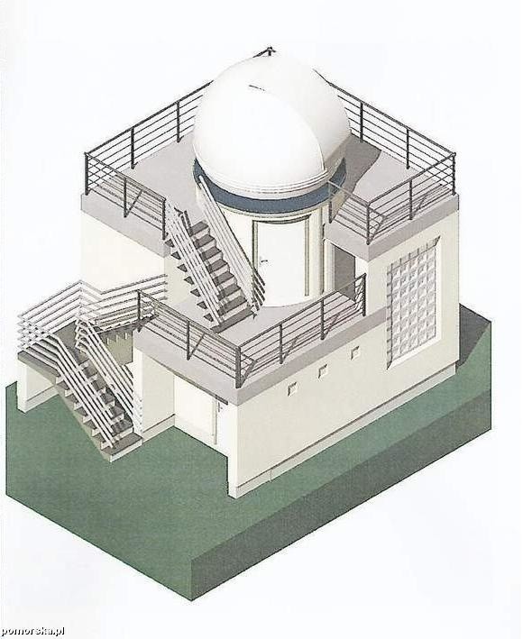 Tak będzie wyglądać obserwatorium astronomiczne przy I LO im. J. Kasprowicza w Inowrocławiu, którego budowa rozpocznie się w tym roku