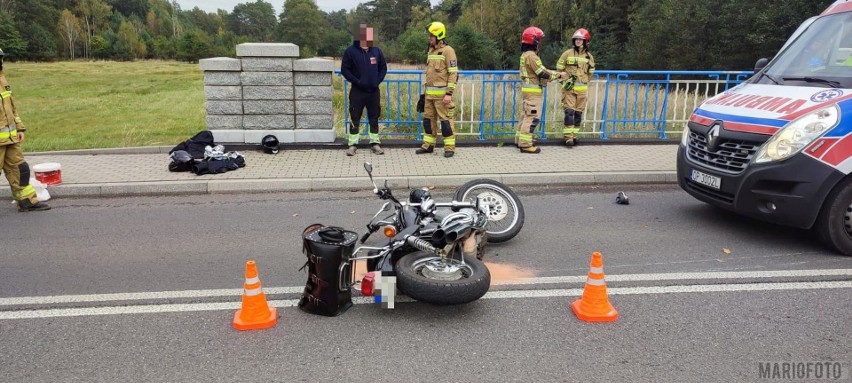 Wypadek motocyklisty z pasażerką na DW 463 między Antoniowem...