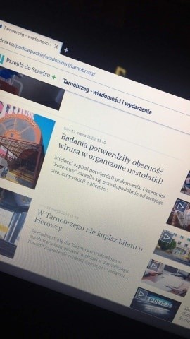 Fake news - rzekomy zrzut ekranu portalu echodnia.eu