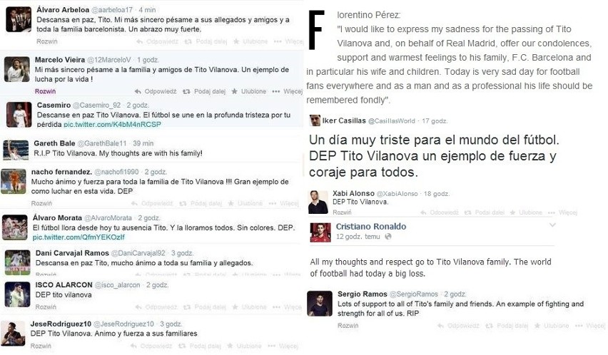 Reakcje piłkarzy Realu Madryt na portalach społecznościowych