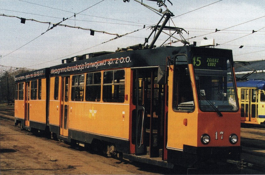 Linia 45 w latach 90. obsługiwana przez MKT