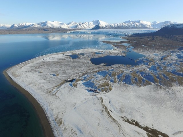 Spitsbergen. Widok z drona.