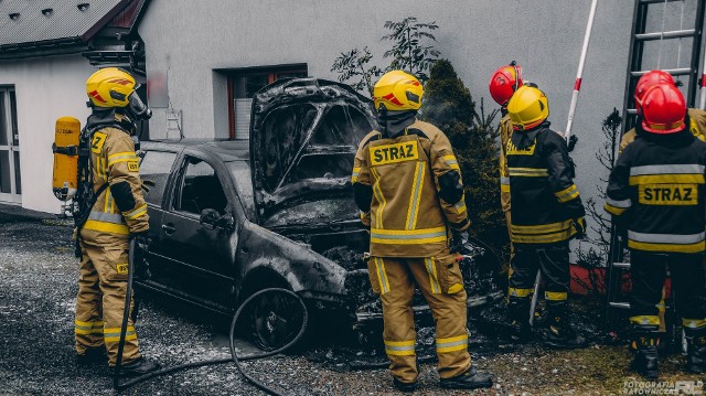 Pożar samochodu osobowego w Zabierzowie