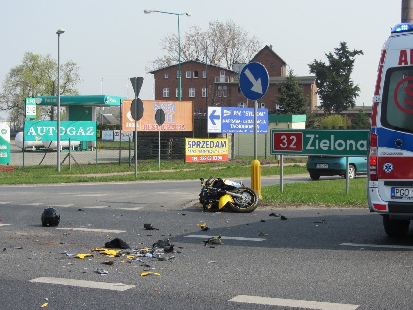 Nie żyje motocyklista ranny w wypadku w Grodzisku...