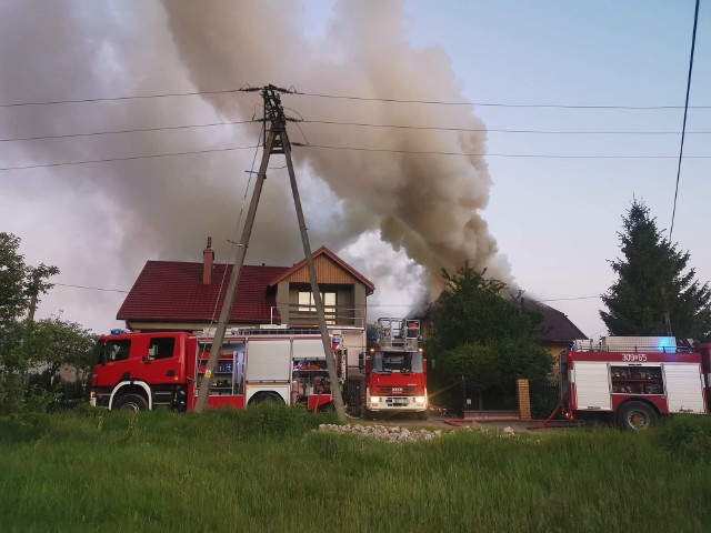 Pożar domu w Krupnikach