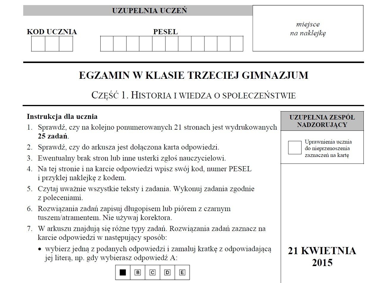 Powtórka Do Egzaminu Gimnazjalnego Z Historii