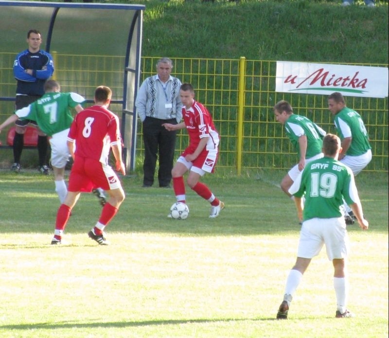 W meczu IV ligi Pomorze, Gryf 95 Slupsk pokonal Baltyk...