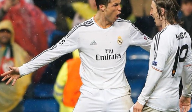 Cristiano Ronaldo i Luka Modric z Realu Madryt.