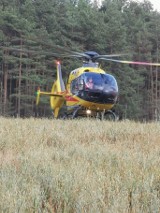 Lipnica. Motocyklista zderzył się z fordem. Rannego zabrał śmigłowiec LPR (ZDJĘCIA) 