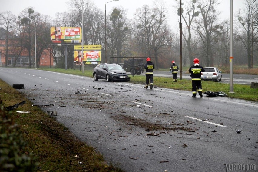 Cztery auta zderzyły się na ul. Wrocławskiej w Opolu.