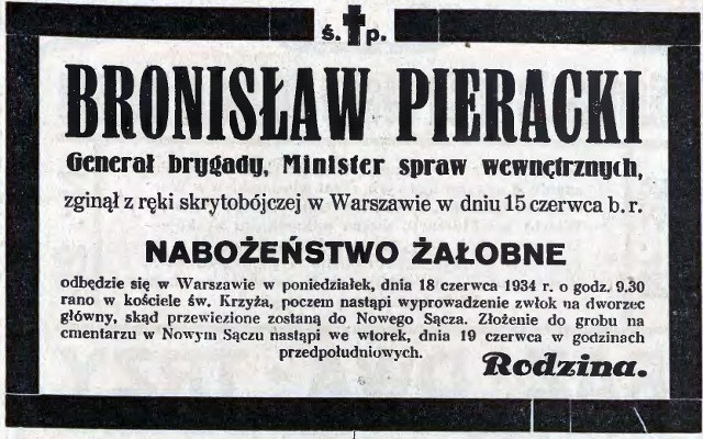 Klepsydra ministra Bronisława Pierackiego