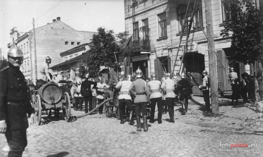 Listopad 1919. Ćwiczenia przeciwpożarowe w Grójcu.