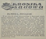 Kronika wydarzeń kryminalnych "Głosu" w wycinkach