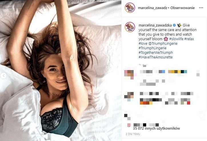 Marcelina Zawadzka pozuje w łóżku. Zdjęcia zrobiły furorę! Jest zjawiskowa