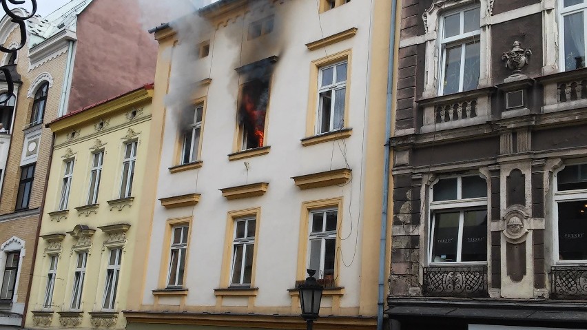 Pożar kamienicy w Cieszynie