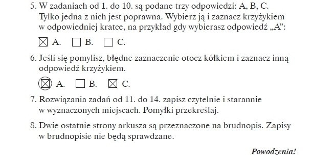 Sprawdzian trzecioklasisty 2014 z OPERONEM. PYTANIA I ODPOWIEDZI do