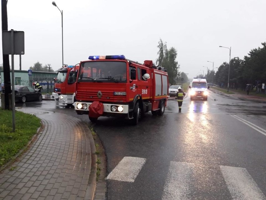 Zderzenie dwóch samochodów na skrzyżowaniu ulic Zaborskiej i...