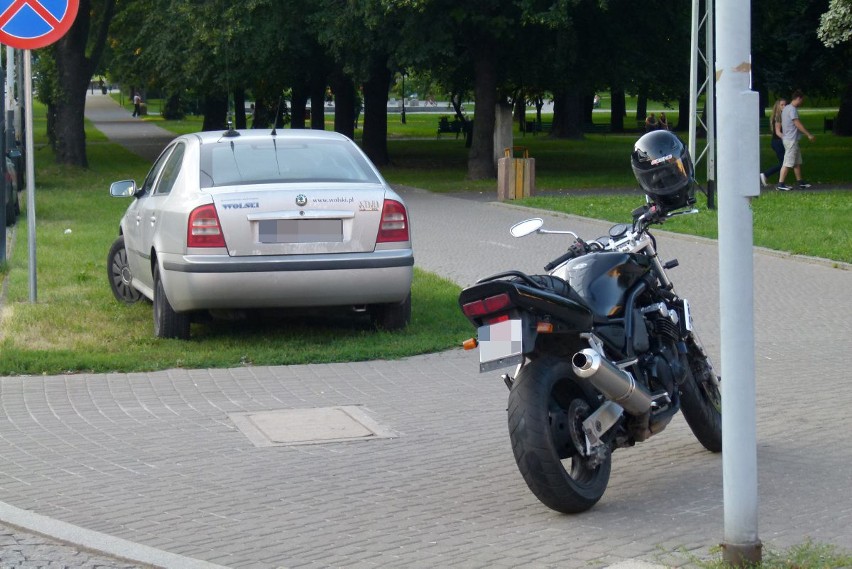 Wypadek z udziałem motocyklisty na Północnej