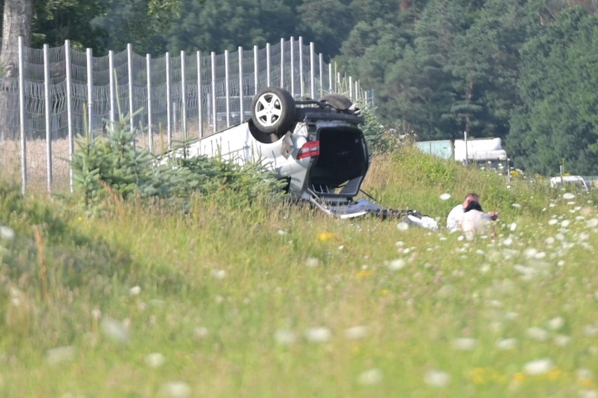 Wypadek w Rulewie na A1. W zderzeniu dwóch samochodów...