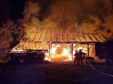 Groźny nocny pożar w Woli Batorskiej. Strażacy walczyli z ogniem do rana [ZDJĘCIA]