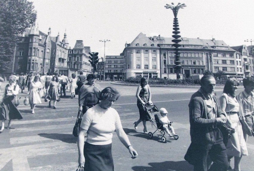 Centrum Słupska z ul. 9 Marca w latach 70.